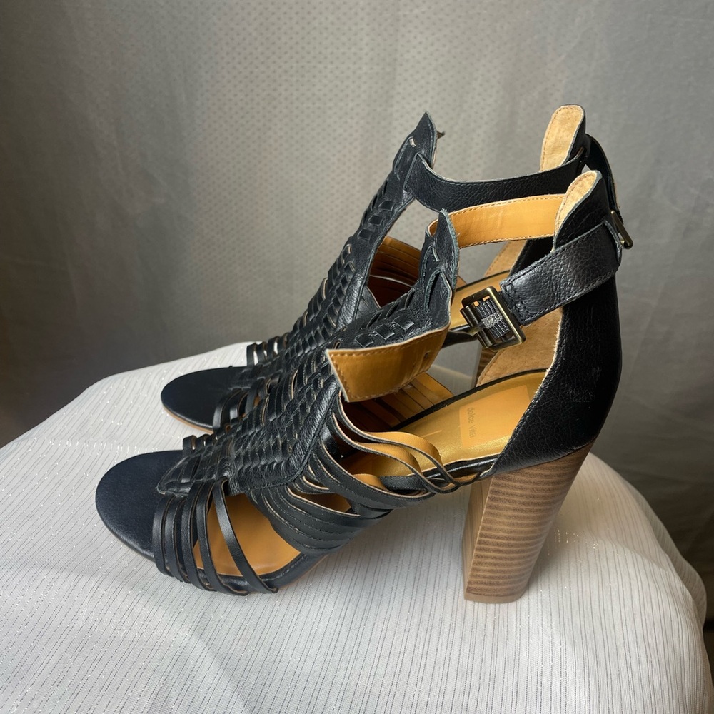 Dolce Vita Black Sandals with Strappy Design